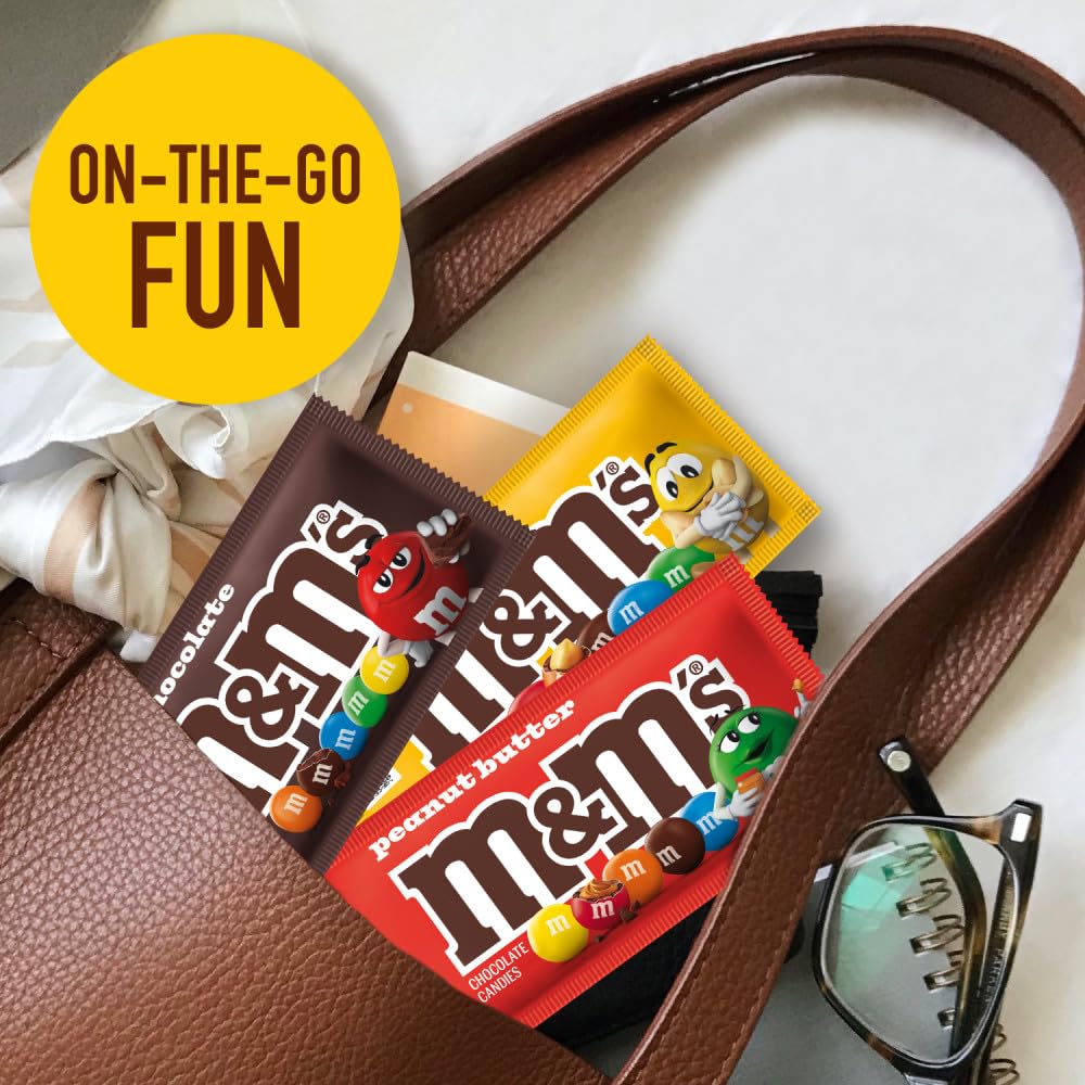 M&MS Peanut, Peanut Butter & Milk Chocolate Variety Pack, Full Size Assortment, 30.58 oz, 18 ct