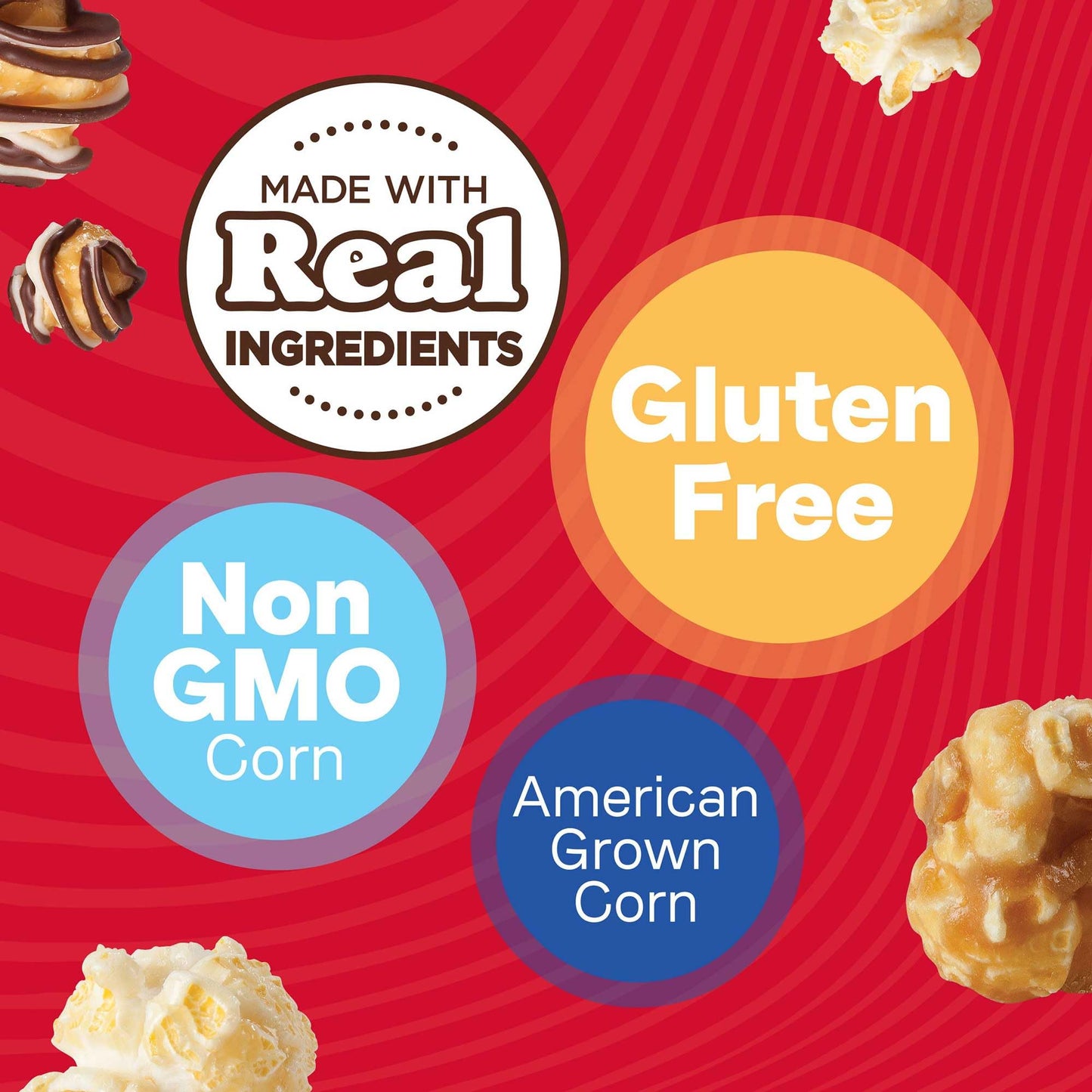 Popcornopolis Caramel & Kettle Mix 6 Ct, 1.5 Oz Case, Caramel & Kettle Mix Flavored Indulgent Popcorn