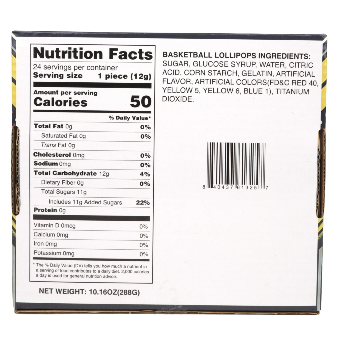 Sweetzo Basketball Lollipops, Strawberry Flavored, Individually Wrapped, 24 Count Box, 10.16 Ounces