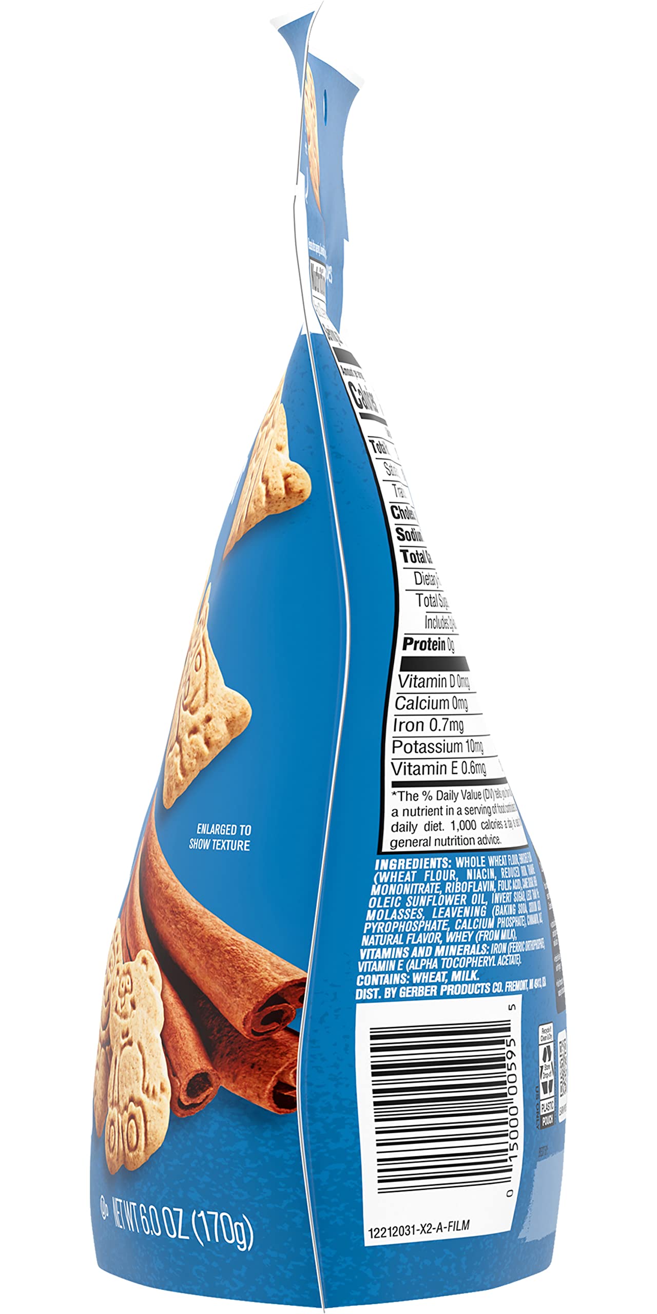 Gerber Snacks for Toddler Animal Crackers, Cinnamon Graham, Toddler Snack Baked with Whole Grains & Non-GMO Ingredients, 6 Ounce