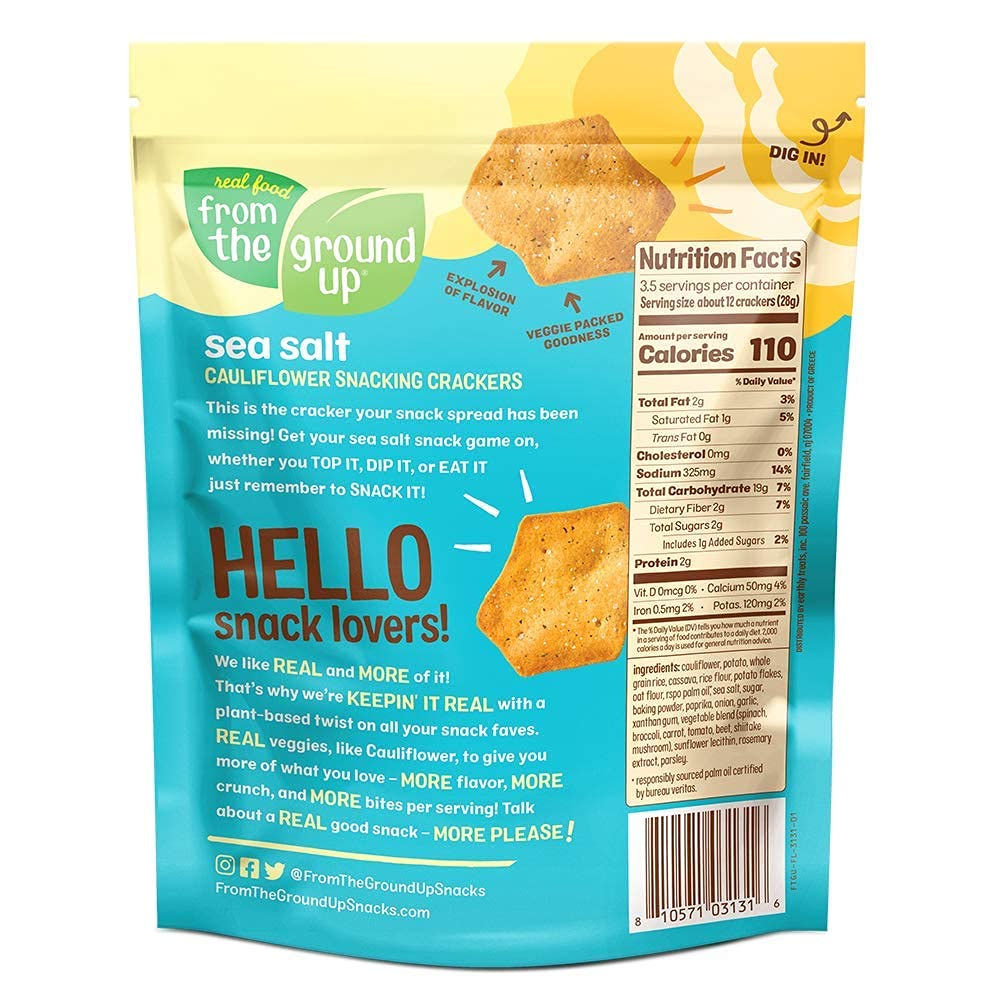 From The Ground Up Sea Salt Cauliflower Snacking  Ers, 3.5 Oz