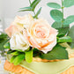 Taiyin Flower Cake Topper Set, 9 Pcs Boho Decorations, Eucalyptus Floral Decor for Wedding, Birthday, Anniversary, Light Pink