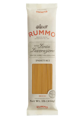 Rummo Spaghetti Pasta N.3 - Spaghetti Pasta Noodles, Durum Wheat Pasta, Thin Spaghetti Noodles, Italian Pasta, Dry Pasta - 16 Ounce (Pack Of 1)