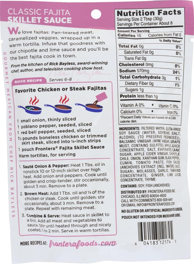 Hao Bosch Frontera Classic Fajita Skillet Sauce (6 Items Per Order)