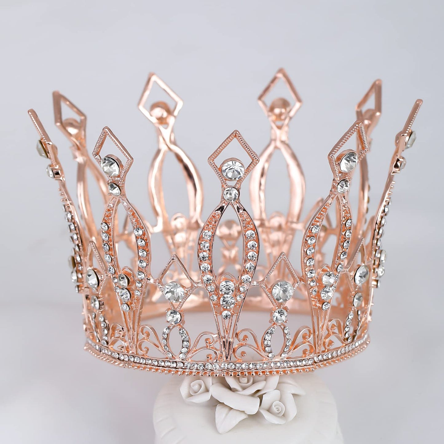 Rhinestone Crown Cake Topper Birthday Party Wedding Decor Supply For Women Lady Girl Bridal Wedding Themed Baby Shower Decoratio