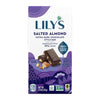 Lilys Salted Almond Dark Chocolate Bar | 70% Cocoa, No Added Sugar, Keto Friendly | 2.8 oz, 4-Pack