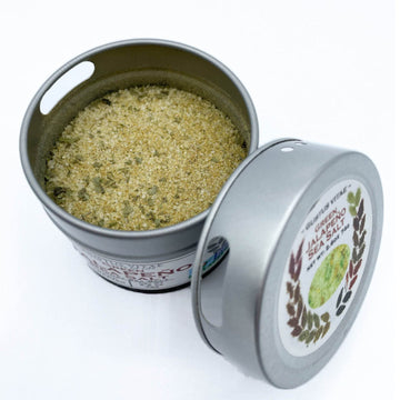 Gustus Vitae - Green Jalapeo Sea Salt - Non Gmo - Magnetic Tin - 2.6 Ounce - Authentic Craft Gourmet Seasoning - Crafted In Smal