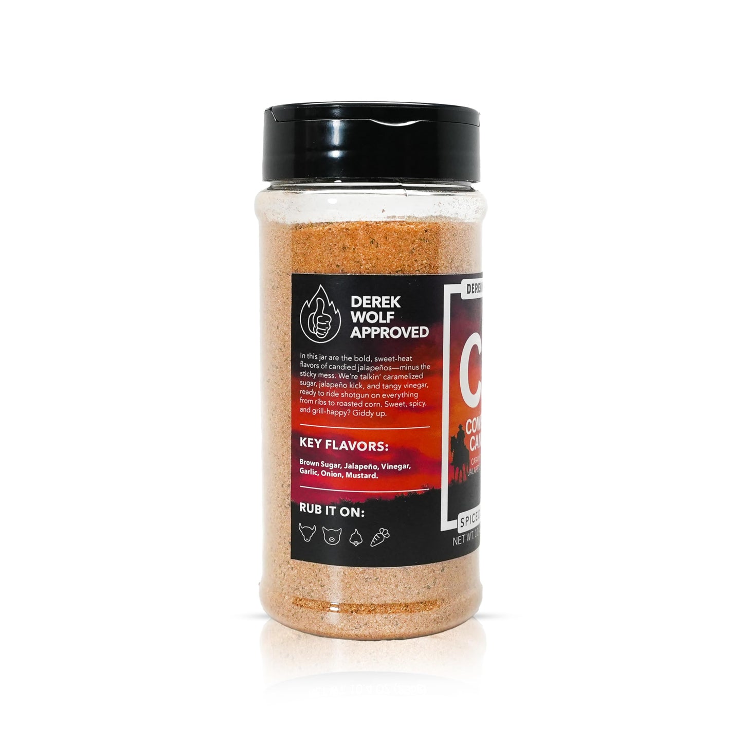 Spiceology - Derek Wolf Cowboy Candy Seasoning - Sweet & Spicy Jalapeo Spice Blend - Gourmet Rub for Grilling  smoky aroma  BBQ  Meat & Veggies - Freshly Ground - 10.4 oz