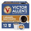 Victor Allens Coffee Caramel Macchiato Flavored Coffee Pods, Medium Roast, 12 Count, Compatible with Keurig K-Cup Brewers, Brown