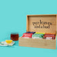 Two Leaves And A Bud Organic Tea Sampler In 6-Slot Bamboo Presentation Box - Filled Gift Box With Tea Assortment Of Green, Black