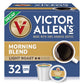 Victor Allens Coffee Decaf Morning Blend Light Roast Single Serve Pods 32 Count for Keurig K-Cup Brewers Brown