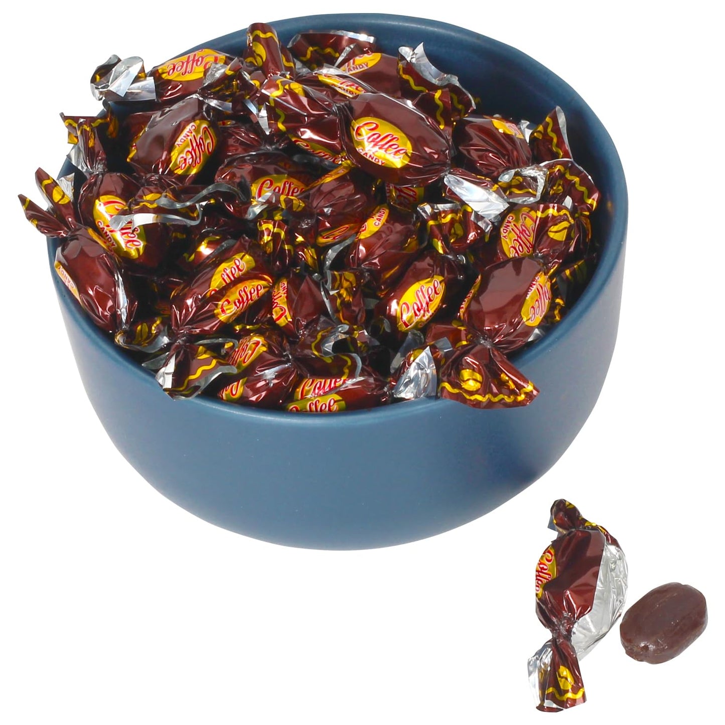 Coffee Candy - 3 Pounds Bulk - Coffee-flavored Hard Candies - Coffee-filled Candy Individually Wrapped - Big Bulk Coffee Candy O