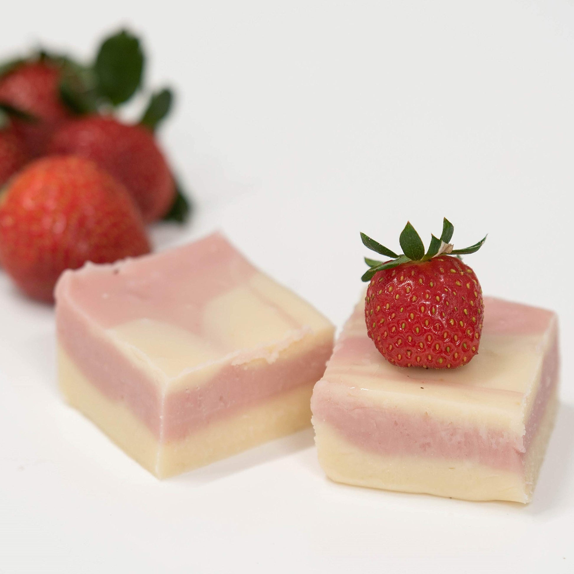 Valley Fudge Strawberry Cheesecake Artisan Fudge, 8 oz - Gourmet Candy