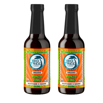 Big Tree Farms Organic Coco Aminos - Liquid Coconut Aminos, Soy-Free Sauce, Low Sodium, Soy Alternative, Gluten Free, Kosher, Marinade & Sauce, Non-Gmo - Ponzu, 10 Fl Oz (Pack Of 2)