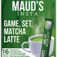 MAUDS Instant Matcha Latte Packets - 16 Count, Premium Matcha Powder, Travel Packs