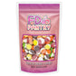 Freeze Dried Fruit Crunch Candy (Sour, 4 Oz) Treat Gift Bag Strawberry, Green Apple, Grape, Lemon, And Orange Sour Candy