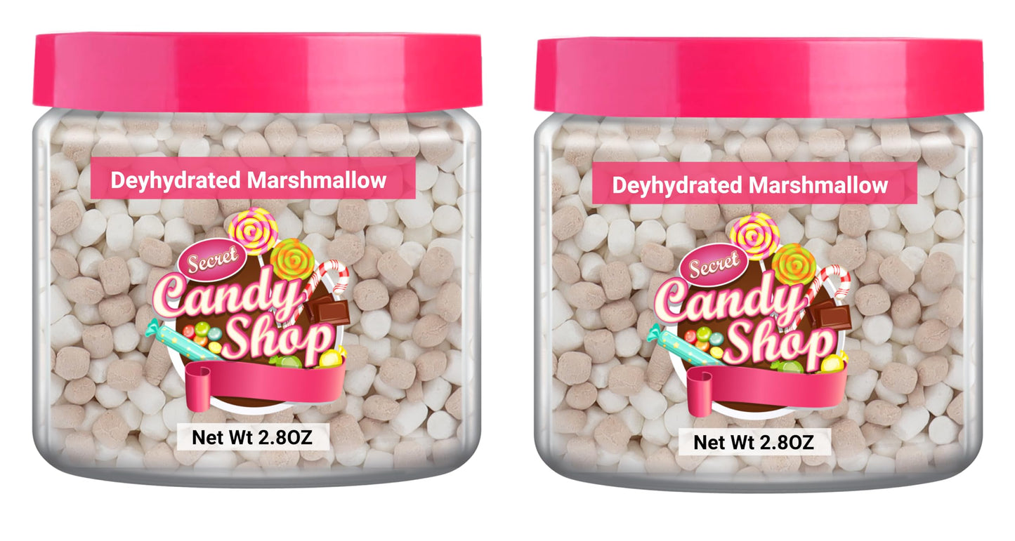 Candy Shop Premium Mini Dehydrated Marshmallows Bits (Chocolate Vanilla) (Pack Of 2)