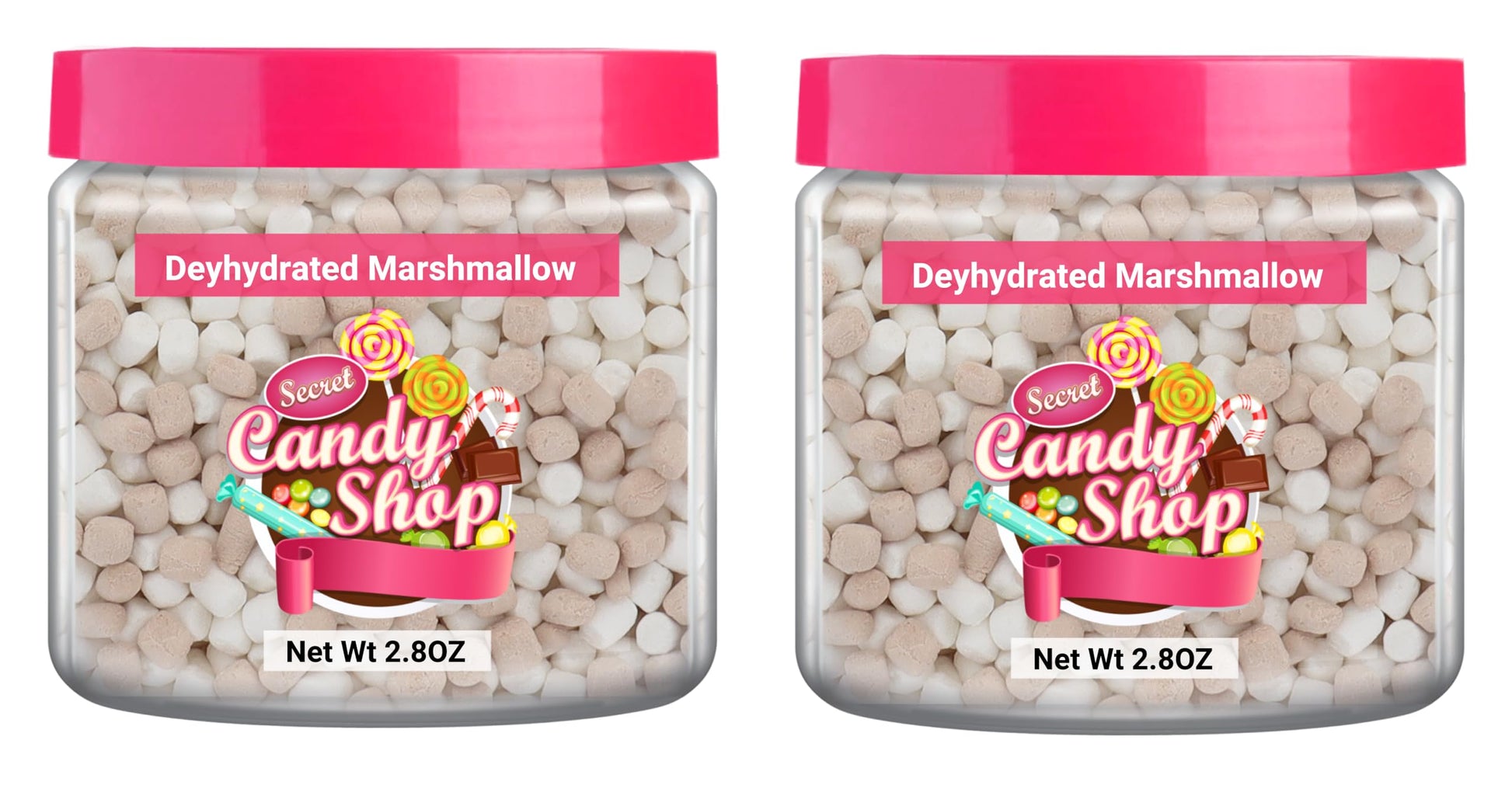 Candy Shop Premium Mini Dehydrated Marshmallows Bits (Chocolate Vanilla) (Pack Of 2)