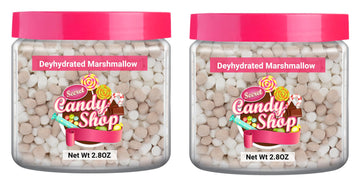 Candy Shop Premium Mini Dehydrated Marshmallows Bits (Chocolate Vanilla) (Pack Of 2)