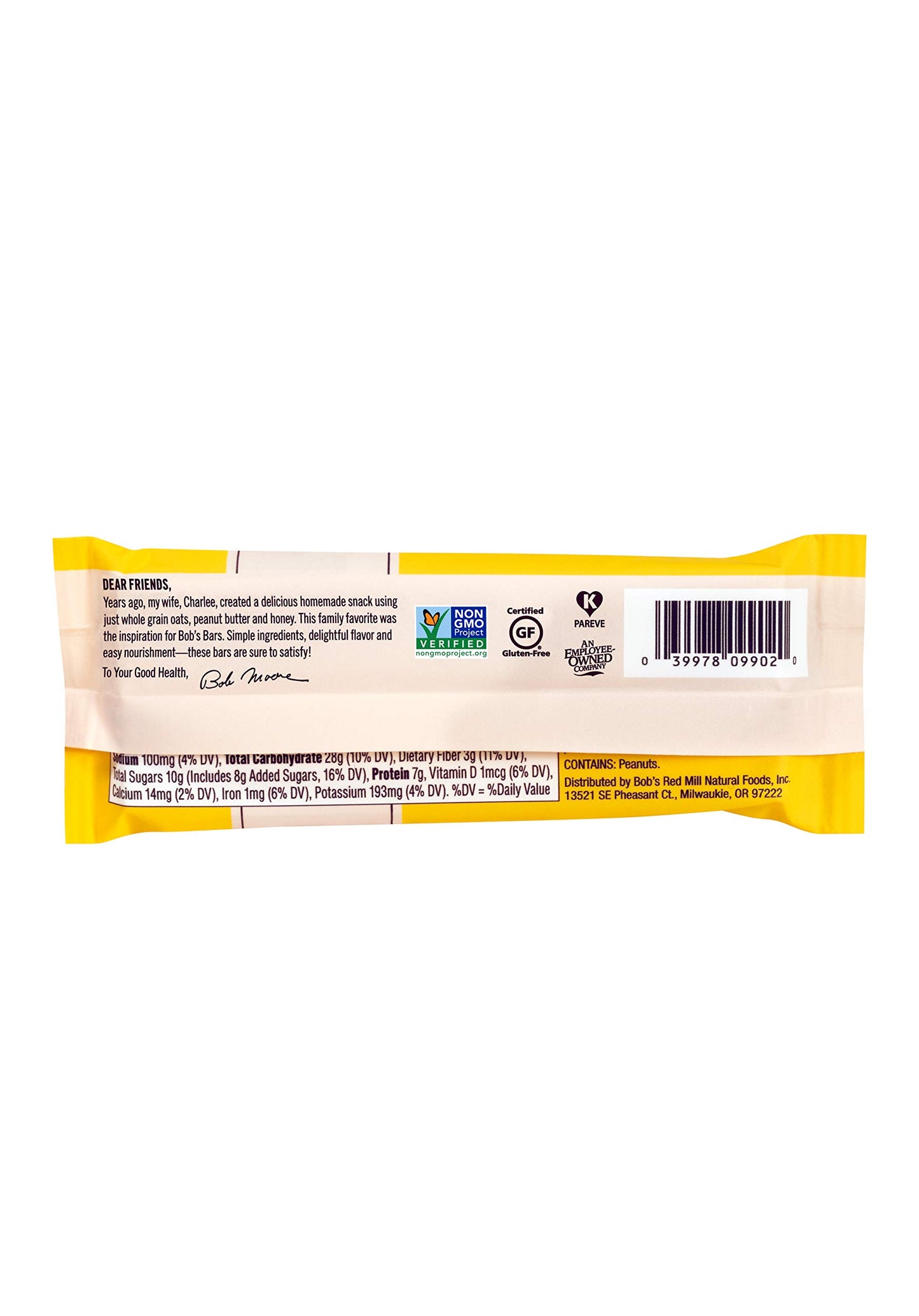 Bob's Red Mill Peanut Butter Banana & Oats Snack Bar - 1.76 Ounce (Pack of 12) - Gluten Free, Non-GMO, Whole Grain