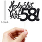 58 Birthday Cake Toppers-Black Glitter, Funny 58Th Cake Topper For Men,58 Cake Topper For Women, 58Th Birthday Decorations,58Th
