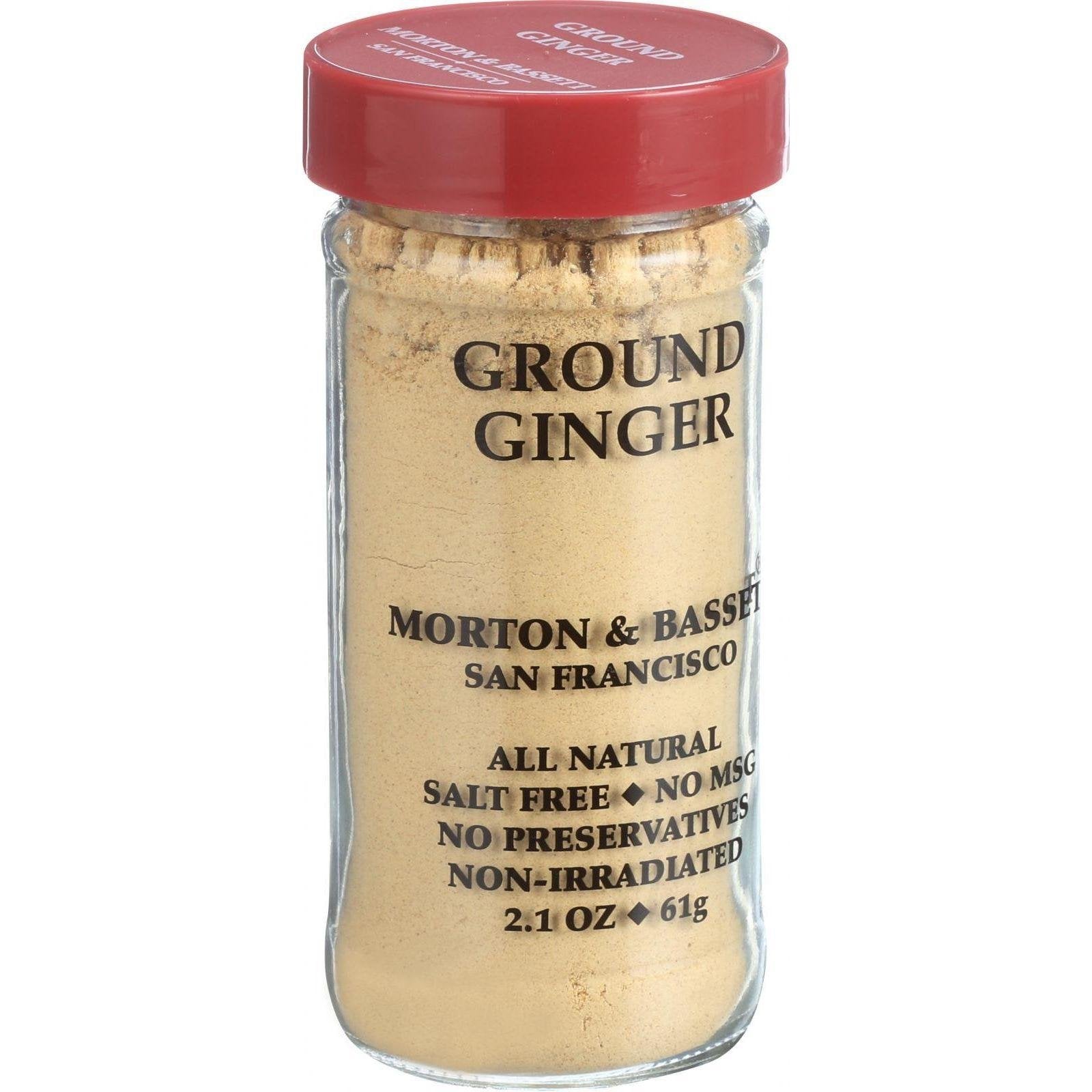 Morton & Bassett Ground Ginger, 2.1 oz – Non-GMO, Salt-Free, Zesty Spice for Baking, Sauces & Asian Cuisine