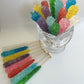 SweetGlob Classic Rock Candy Sticks - Sugar Rock Crystal Lollipops, Rainbow Assorted Flavors, 18 Count, Individually Wrapped