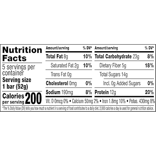RXBAR Protein Bars, Protein Snack, Snack Bars, Chocolate Sea Salt, 9.1oz (5 Bars)