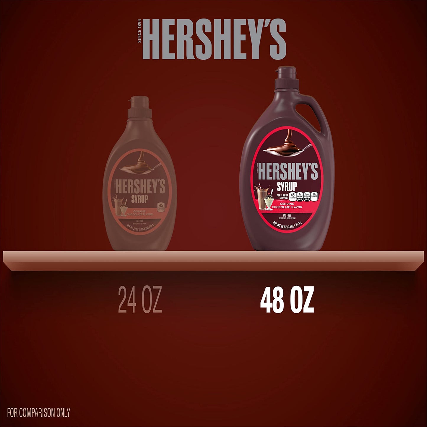 HERSHEY S Chocolate Syrup Bulk Bottle, 48 oz