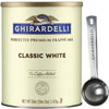 Ghirardelli Classic White Premium Frapp   Mix, 3.12 lb Can with Ghirardelli Stamped Barista Spoon