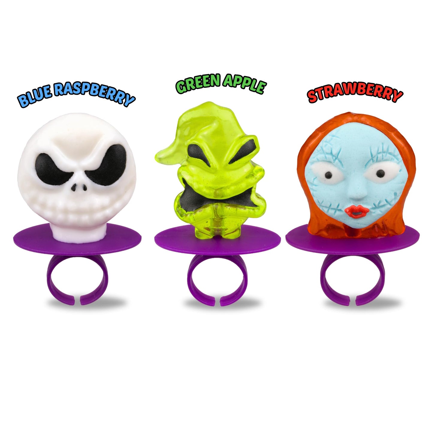 The Nightmare Before Christmas Lollipop Rings  Individually Wrapped Decorated Suckers  Halloween 2025 Candy  18 Count