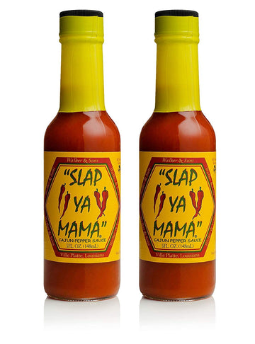 Slap Ya Mama Louisiana Style Hot Sauce, Cajun Pepper Flavor, 5 Ounce Bottle, Pack of 2