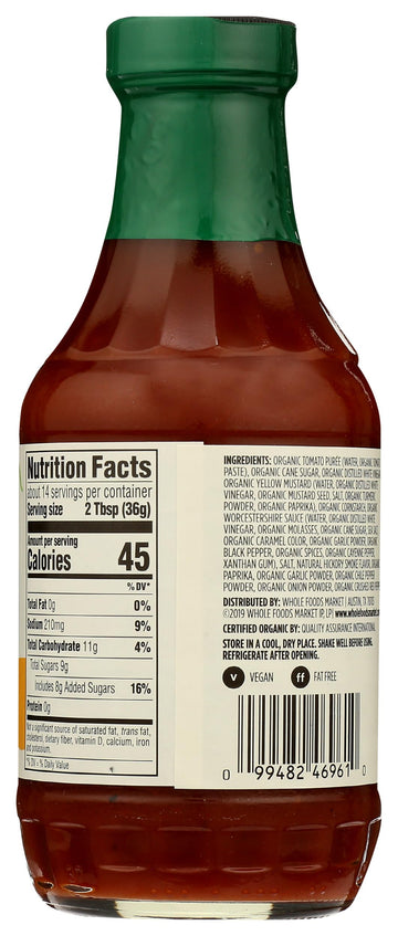 365 by Whole Foods Market, Organic Memphis Madness Barbecue Sauce, 18 Oz