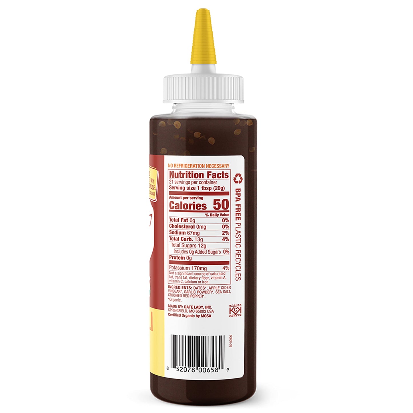 Date Lady Organic Sweet Chili Sauce, 14.5 Fl Oz (Pack of 2), No Corn Syrup, No Added Flavors, Ideal for Stir Fry and Dipping