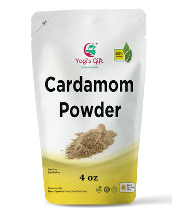 Cardamom Powder 4 Oz | Fresh, Aromatic And Flavourful Ground Cardamom | Cardamom Ground Spice | Aka Elaichi, Cardamon | By Yogi'