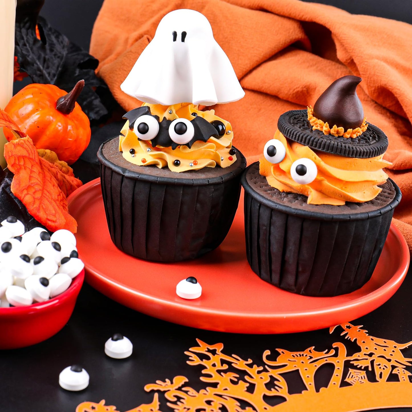 Edible Candy Eyes for Decorating  1cm Candy Eyeballs Halloween Sprinkles for Cake Cupcakes Cookies Baking 3.5oz