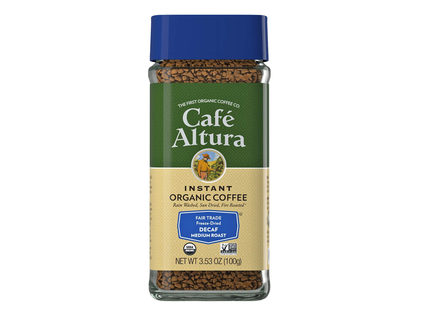 Cafe Altura Organic Fair Trade Decaf Instant Coffee, 3.53 Oz (Pack Of 2)