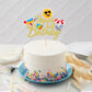 ZHUOWEISM Summer Beach Cake Topper - Glitter Gold Sun Umbrella Water   for Birthday Party Decorations