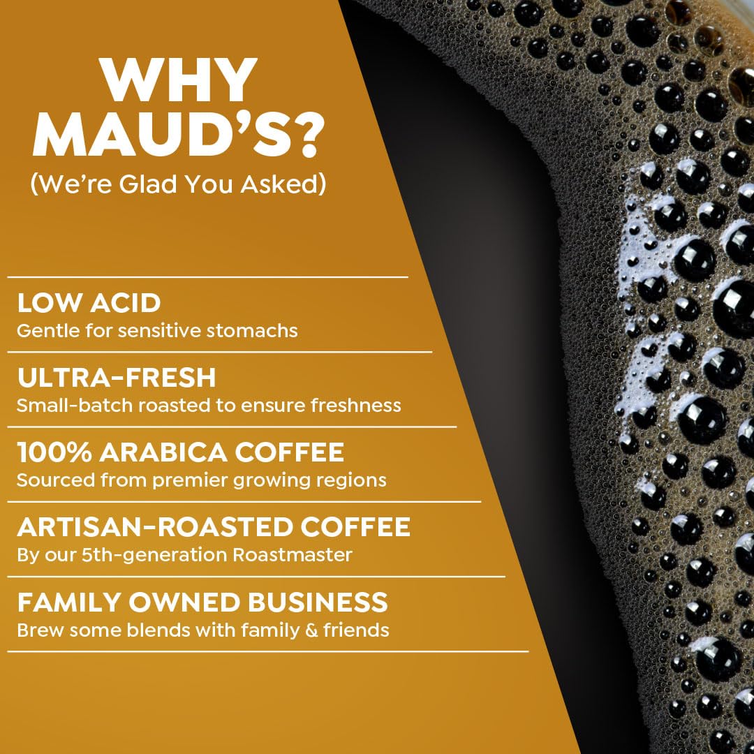 MAUDS Caramel Popcorn Flavored Coffee Pods, Medium Roast, 18 Count, 100% Arabica, Compatible with Keurig K Cups