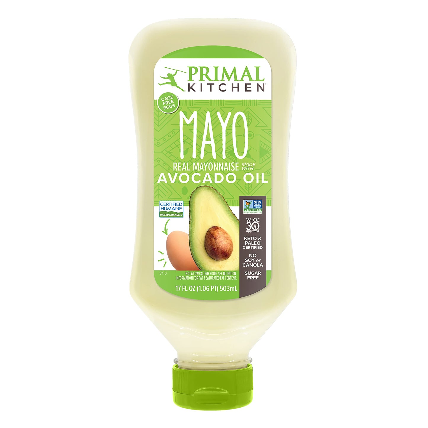 Primal Kitchen Original Mayo with Avocado Oil, 17 oz Squeeze Bottle, White