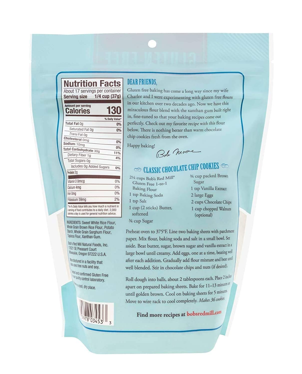 Bobs Red Mill Gluten Free 1-to-1 Baking Flour, 44-ounce (Pack of 3)