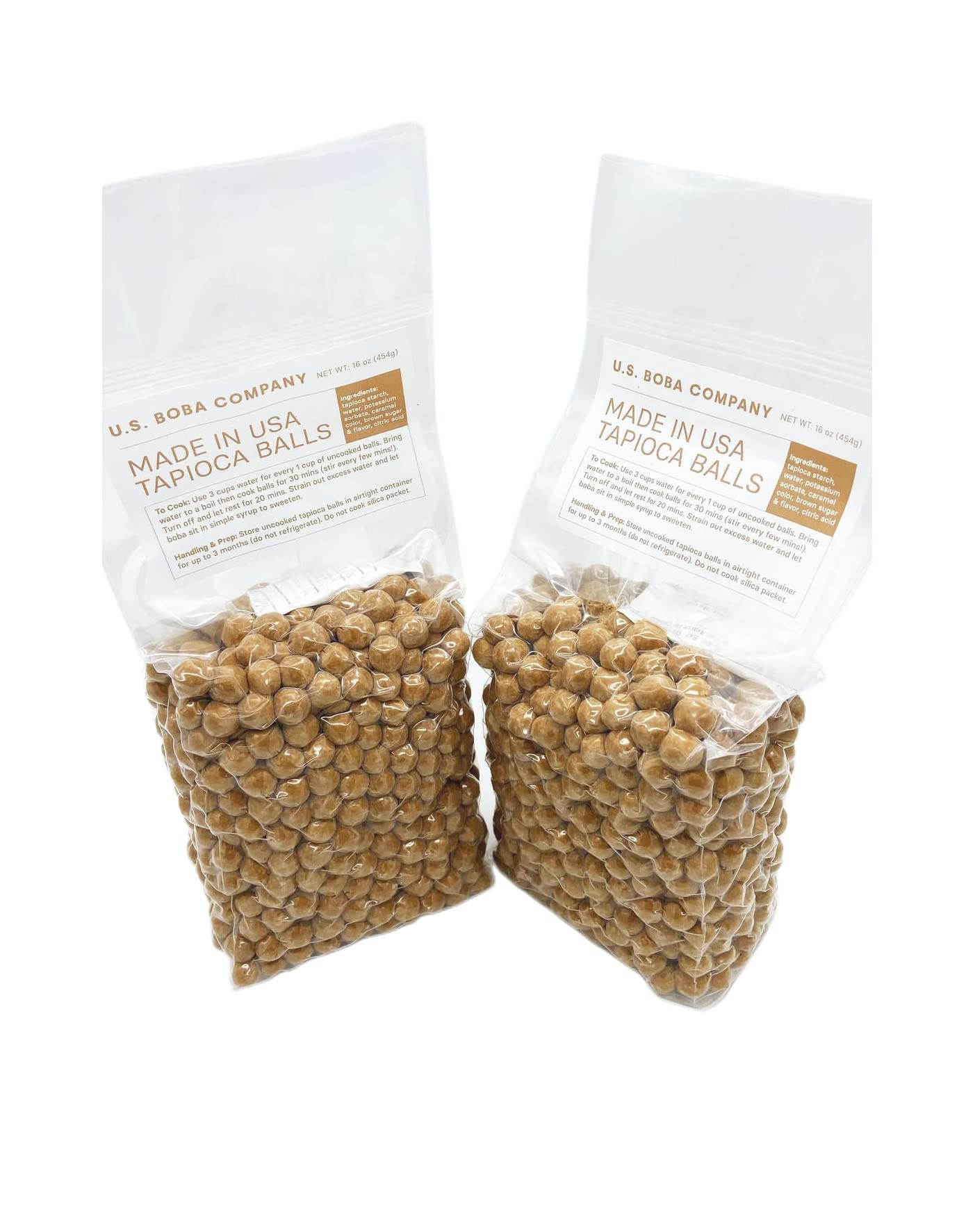 Fanale Tapioca Pearls for Bubble Tea - 2lb (1lb x 2) - Made in USA - Perfect for Milk Tea, Coffee, and Shaved Ice Toppings
