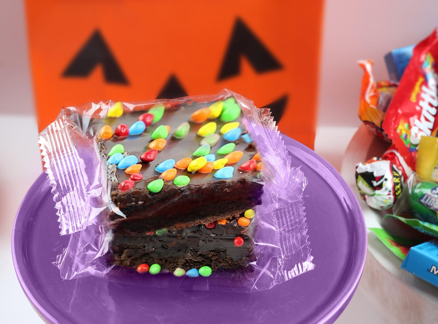 Happy Halloween 8 Pack Brownies Gift Basket Chocolate Brownies Food Gifts For Men Women | 8 Pack | Ghost Pumpkin bats | Nut Free