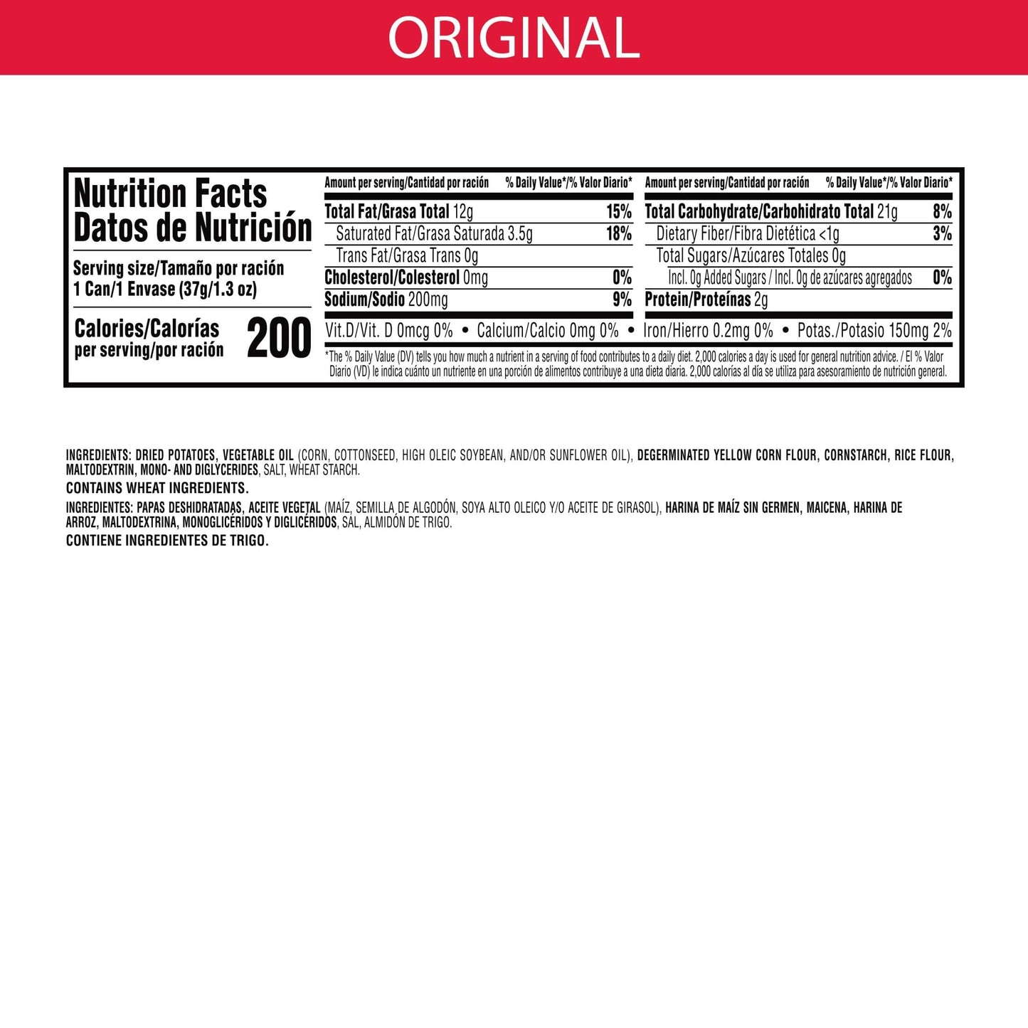 Pringles Potato Crisps Chips, Original, 1.3Oz (12 Count)