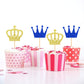 Ercadio 24 Pack Crown Cupcake Toppers Prince And Princes Royal Crown Cupcake Picks King Queen Crown Cupcake Decors For Prince Cr