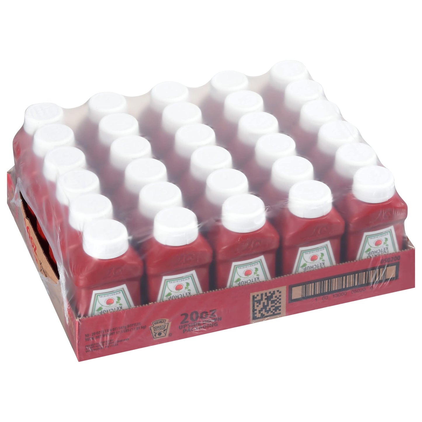 HEINZ Ketchup, 20 oz. FOREVER FULL Inverted Bottles (Pack of 30)