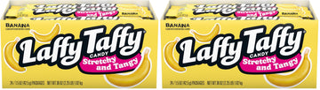 Laffy Taffy Candy, Stretchy & Tangy, Banana Flavor, 1.5 Ounce Bars (Pack of 48)