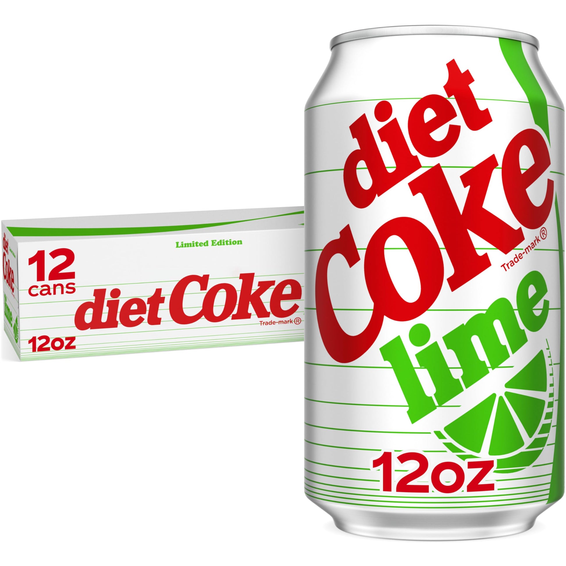 Diet Coke Lime Soda Soft Drink Fridge Pack Cans  12 fl oz  12 Pack