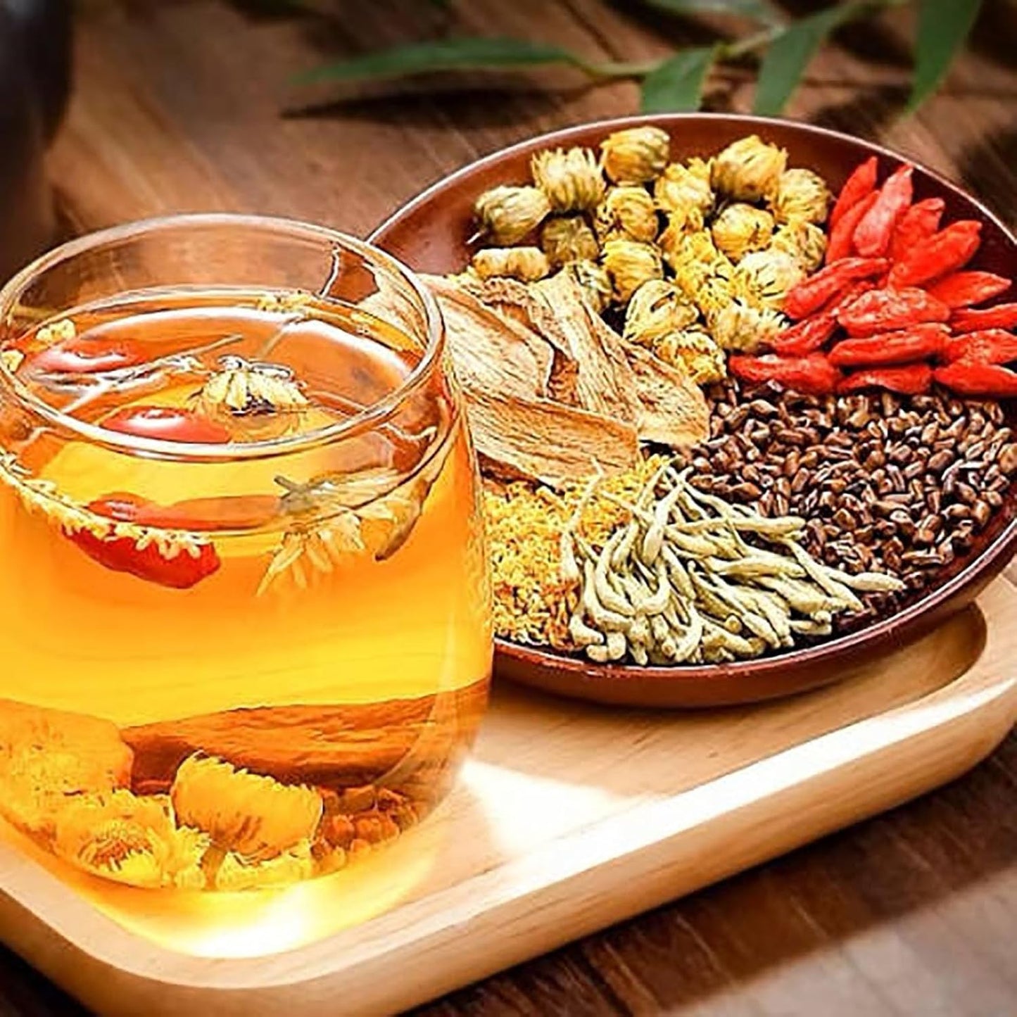 Liver Detoxherbal Tea, Chrysanthemum Cassia Seed Goji Berrytea, Kidneys & Liver Health Teawith Wolfberry, Cassia Seed, Milk This