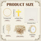 Chunful 24 Set Baptism Wedding Almond Candy Favors for Guests Include Ring and Tulle Bag DIY Almond Candy Souvenirs Italian Wedd
